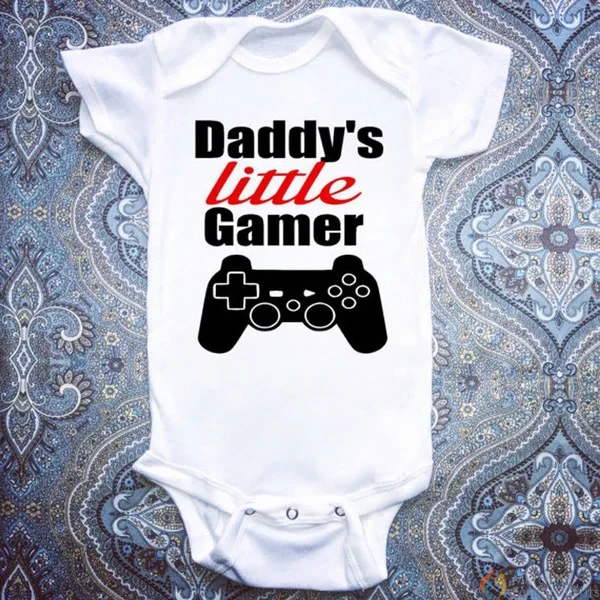 Daddy's Little Gamer Newborn Bodysuits - Image 1