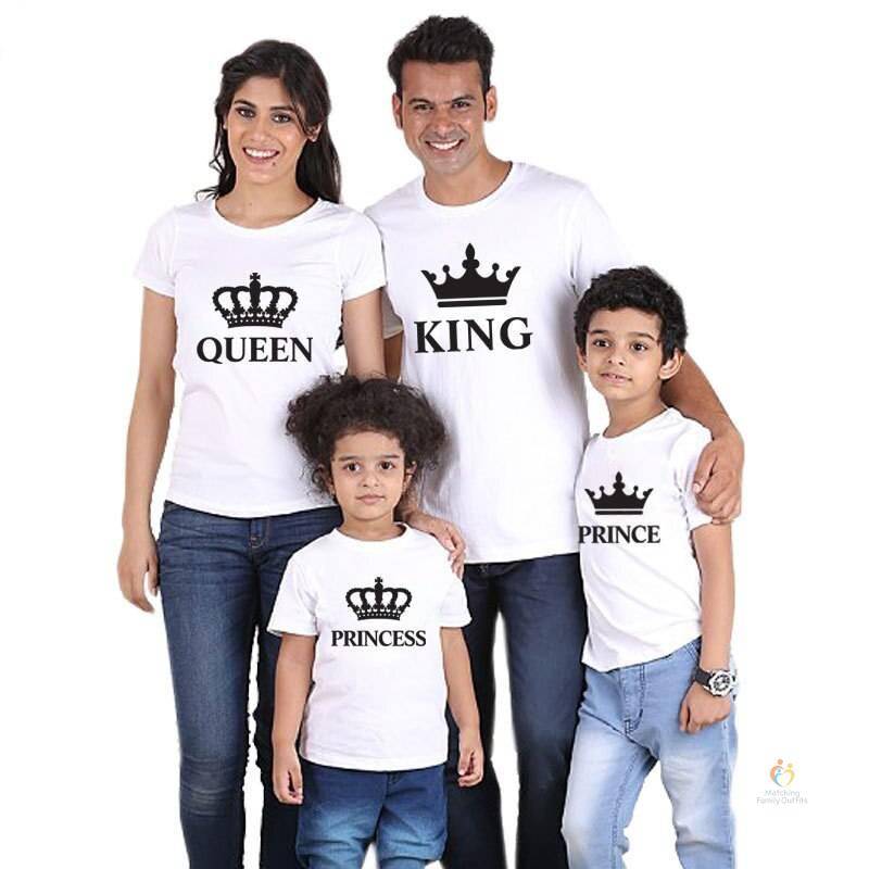 family matching clothes fashion Dad Mom Kids t shirt Princess Prince Queen King 01 print matching family outfits mother family matching clothes fashion Dad Mom Kids t shirt Princess Prince Queen King 01 print matching family outfits mother