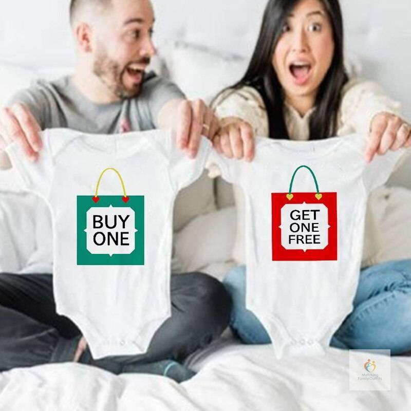 Buy One Get One Free Twins Baby Bodysuits Clothes Funny Baby Boy Girl Clothing Summer Toddler Jumpsuits Twin Infant Show Buy One Get One Free Twins Baby Bodysuits Clothes Funny Baby Boy Girl Clothing Summer Toddler Jumpsuits Twin Infant Show