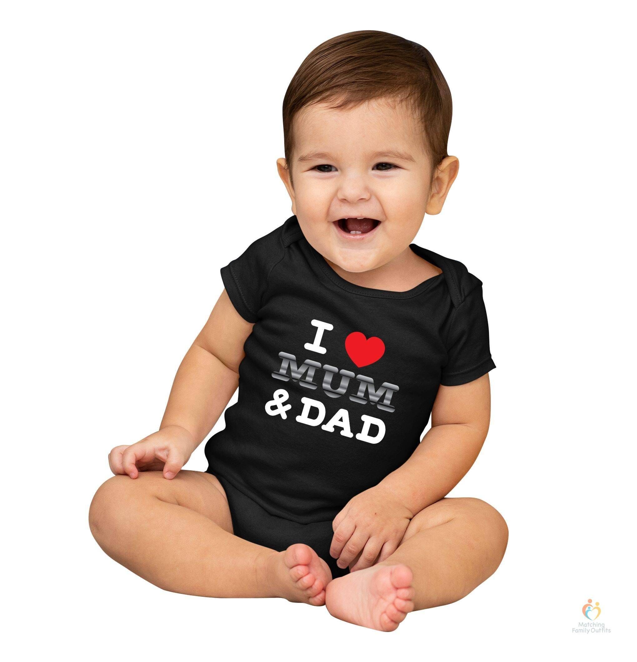 I Love Mum Dad Deals Baby Rompers Newborn Baby Gifts a61dc102c047f8682bf539: 0-3 Months|3-6 Months|6-9 Months|9-12 Months I Love Mum Dad