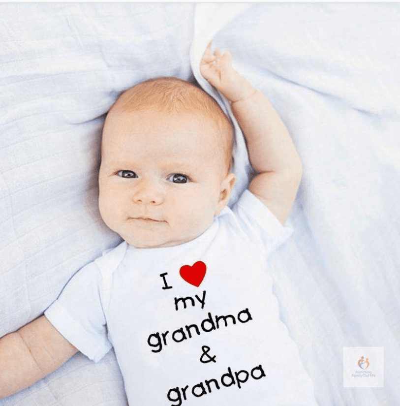 I Love My Grandma and Grandpa Baby Bodysuit
