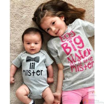 Big Sister Shirt and Little Brother Bodysuit Sibling Matching Outfits Big Sister Lil Mister Girl Tees Newborn Romper Clothes Clearance Sale cb5feb1b7314637725a2e7: Big Sister-Grey|Lil Mister-Grey|Lil Mister-White Big Sister Shirt and Little Brother Bodysuit Sibling Matching Outfits Big Sister Lil Mister Girl Tees Newborn Romper Clothes